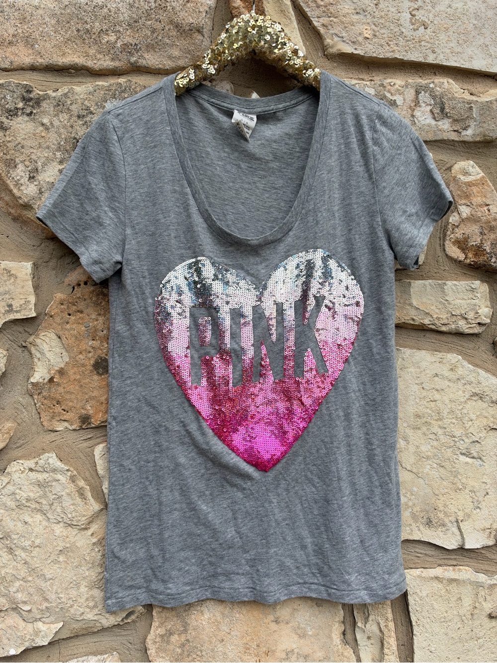 Victoria's Secret PINK short-sleeve scoop-neck tee size large